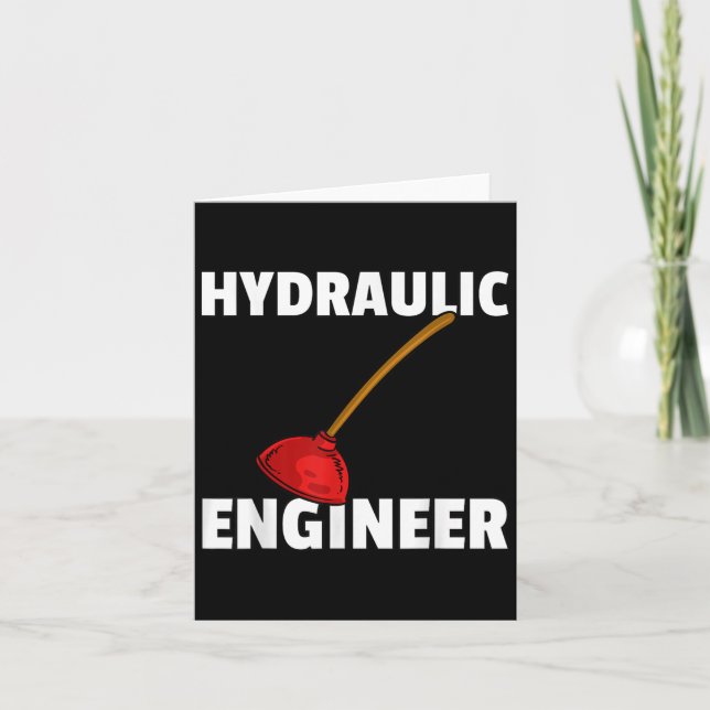 Plumbing Plunger Gift For Funny Plumber  Card (Front)