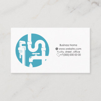 Plumbing repair and service business card