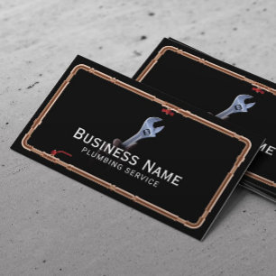 Plumbing Repair Service Professional Pipe Frame Business Card