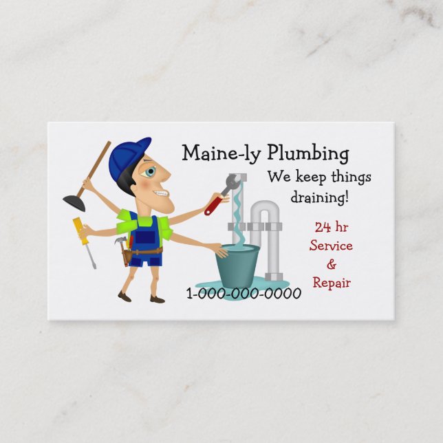 Plumbing Service Business Card (Front)