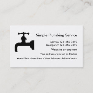 Plumbing Service Business Cards
