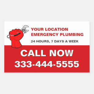 PLUMBING SERVICES & LOCAL EMERGENCY PLUMBERS STICKER