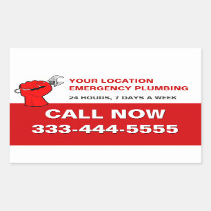 PLUMBING SERVICES & LOCAL EMERGENCY PLUMBERS STICKER