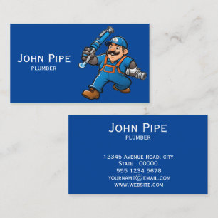 plumbing services logo business card
