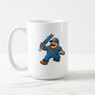 plumbing services logo coffee mug