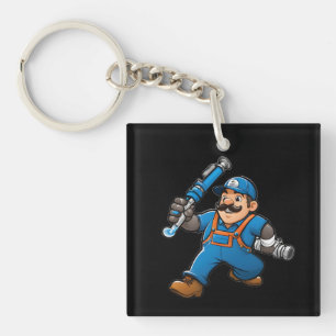 plumbing services logo keychain
