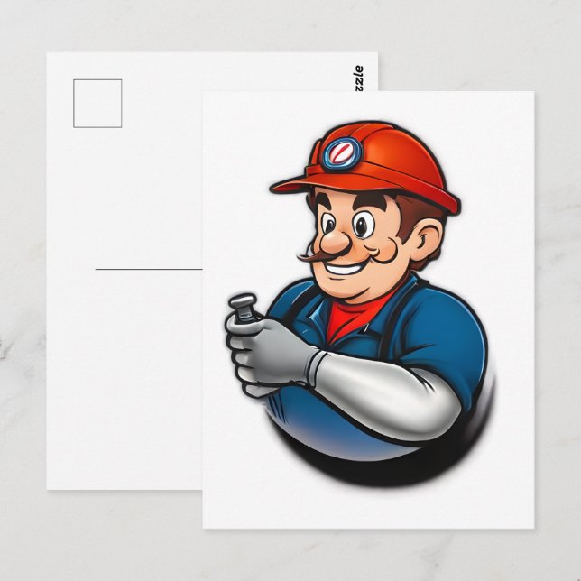 plumbing services logo postcard (Front/Back)