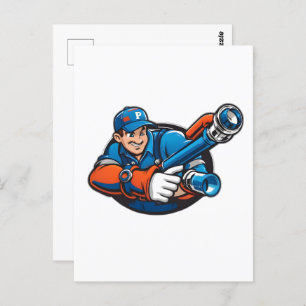 plumbing services logo postcard