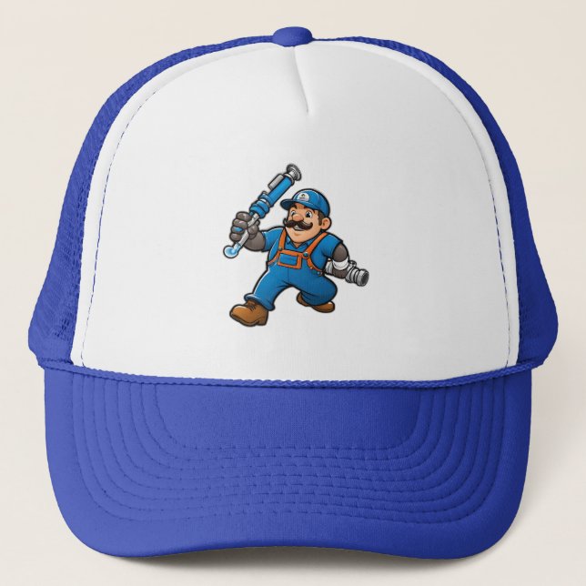 plumbing services logo trucker hat (Front)