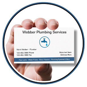 Plumbing Services Modern Logo Template Business Card