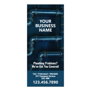 Plumbing Services - Small Business Plumber Modern Rack Card