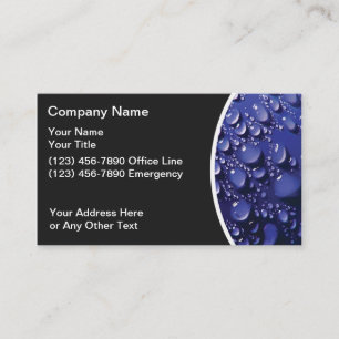 Plumbing Services Water Theme Business Card