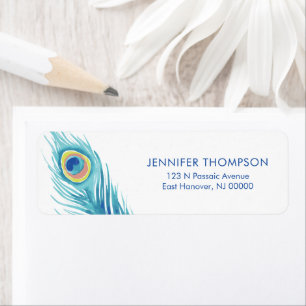 Plume de paon d'aquarelle