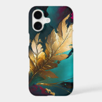 Plume Doré – Élégance Abstraite Luxueuse