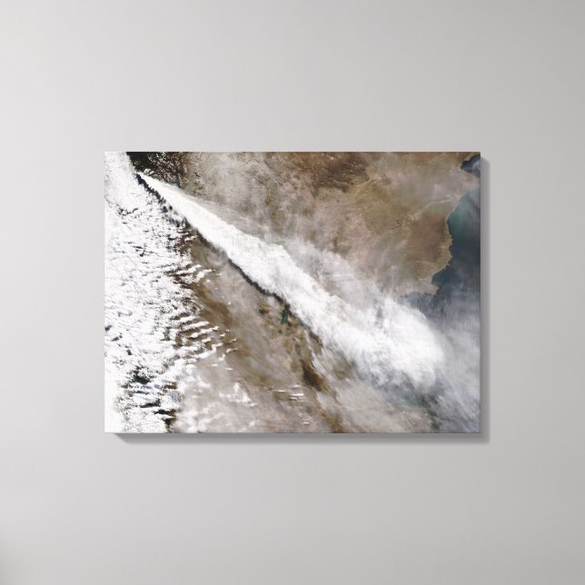 Plume from eruption of Chaiten volcano, Chile Canvas Print (Front)