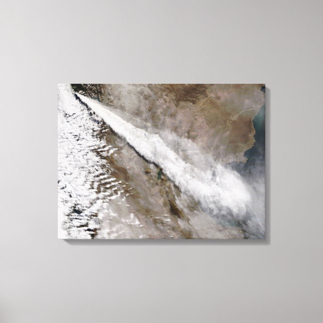 Plume from eruption of Chaiten volcano, Chile Canvas Print (Front)