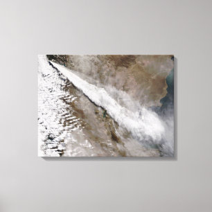 Plume from eruption of Chaiten volcano, Chile Canvas Print