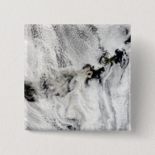 Plume from Okmok Volcano, Aleutian Islands 2 Inch Square Button