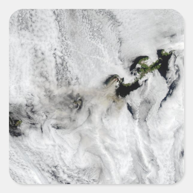 Plume from Okmok Volcano, Aleutian Islands 2 Square Sticker (Front)