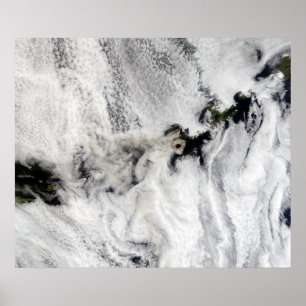 Plume from Okmok Volcano, Aleutian Islands Poster