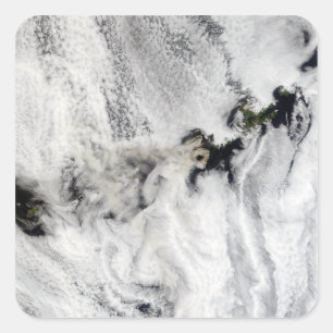 Plume from Okmok Volcano, Aleutian Islands Square Sticker
