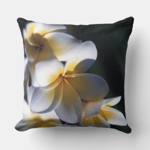 Plume Plumeria Throw Pillow