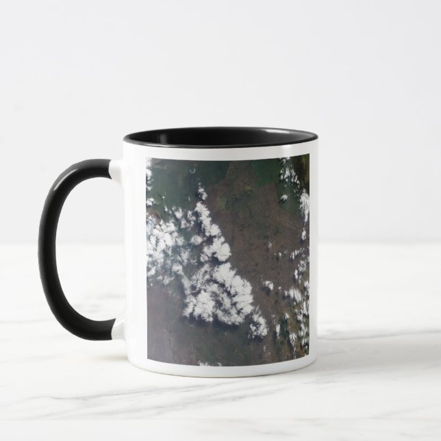 Plume rises from Nyiragongo Volcano in the DRC Mug (Left)