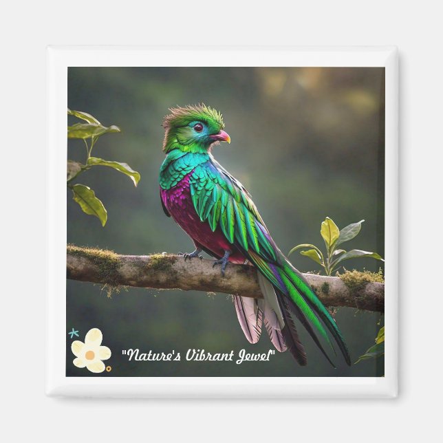 "Plumed Beauty" Magnet (Front)
