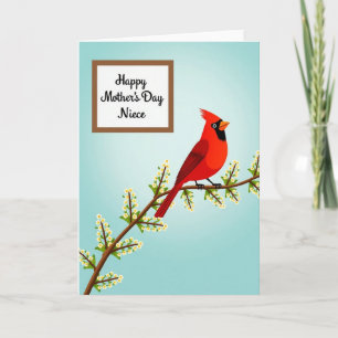Plumed Bird Mothers Day Card
