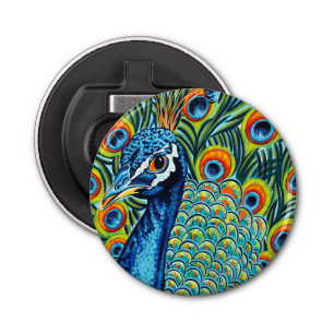 Plumed Peacock I Bottle Opener