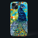 Plumed Peacock II iPhone 13 Case<br><div class="desc">Animals</div>