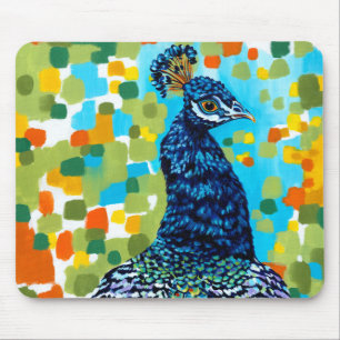 Plumed Peacock II Mouse Pad