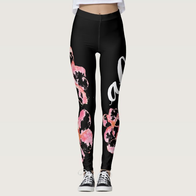 Plumeria Aloha Leggings (Front)