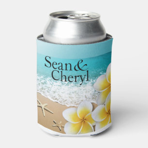 Plumeria Beach Can Cooler