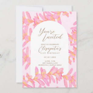 Plumeria Birthday Invitation