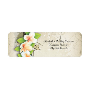 Plumeria blanche vintage et lierre beige mariage é