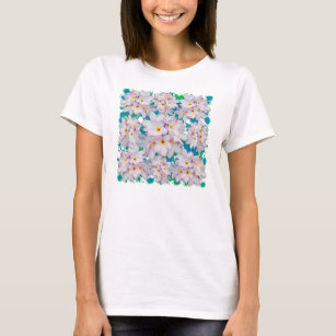 Plumeria Bouquet Exotic Summer Pattern T-Shirt