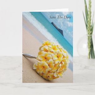 Plumeria Bouquet Wedding Invitation