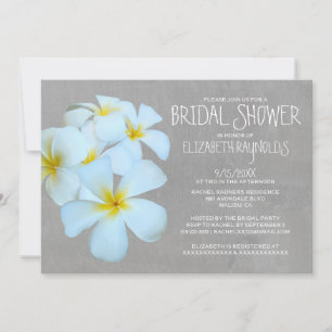 Plumeria Bridal Shower Invitations