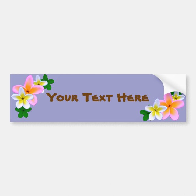 Plumeria Bumper Sticker (Front)