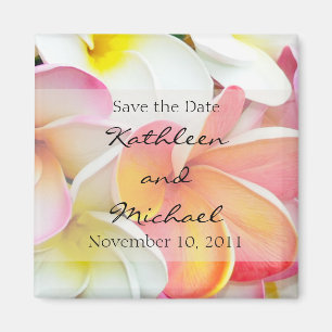 Plumeria Colour Save the Date Magnet