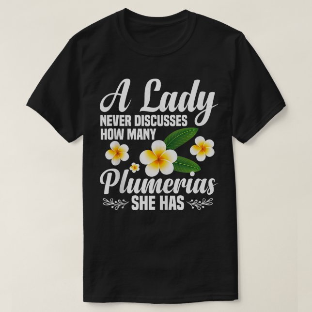 Plumeria Enthusiast Plumeria Seeds Plants Live Plu T-Shirt (Design Front)