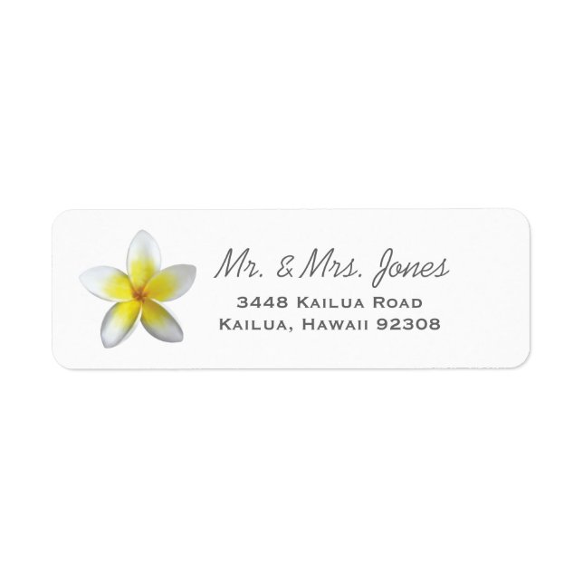 Plumeria Étiquettes de adresse (Devant)