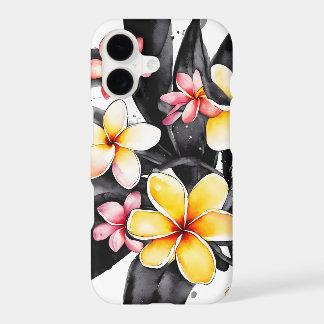 Plumeria - Fleurs aquarelle