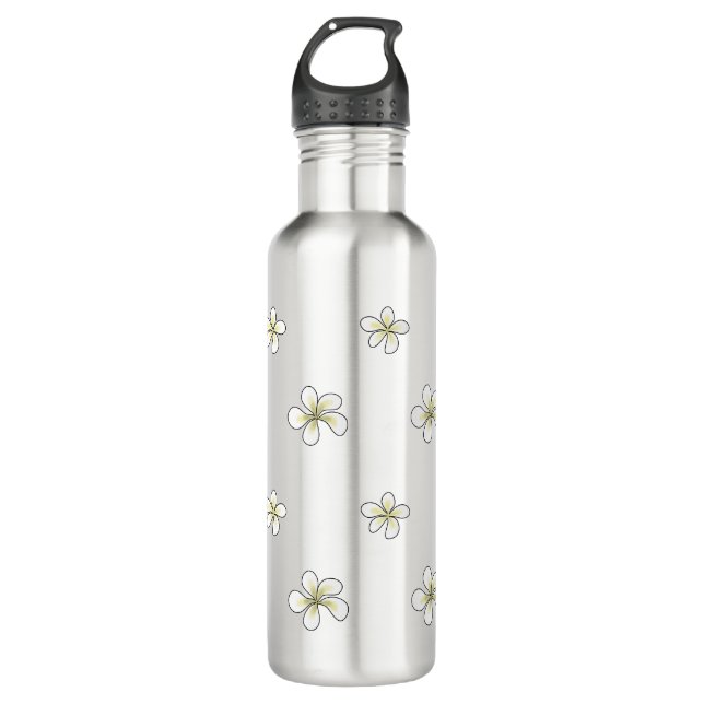 Plumeria Flower Design 710 Ml Water Bottle (Front)