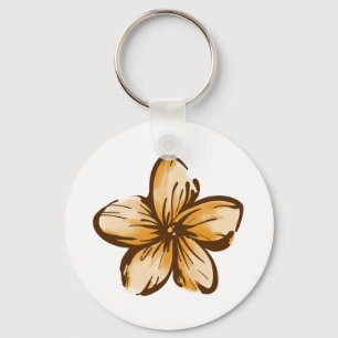 Plumeria Flower Hawaii Style Keychain