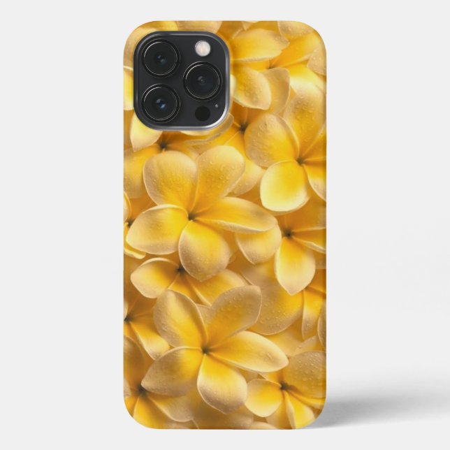 Plumeria Flower Yellow iPhone Case (Back)