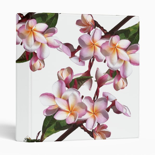Plumeria Flowers Avery Binder (Front/Spine)