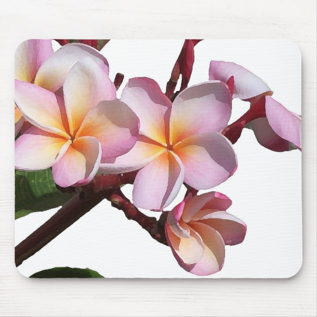Plumeria Flowers Mousepad (Front)