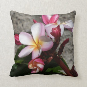 Plumeria Flowers Pillow
